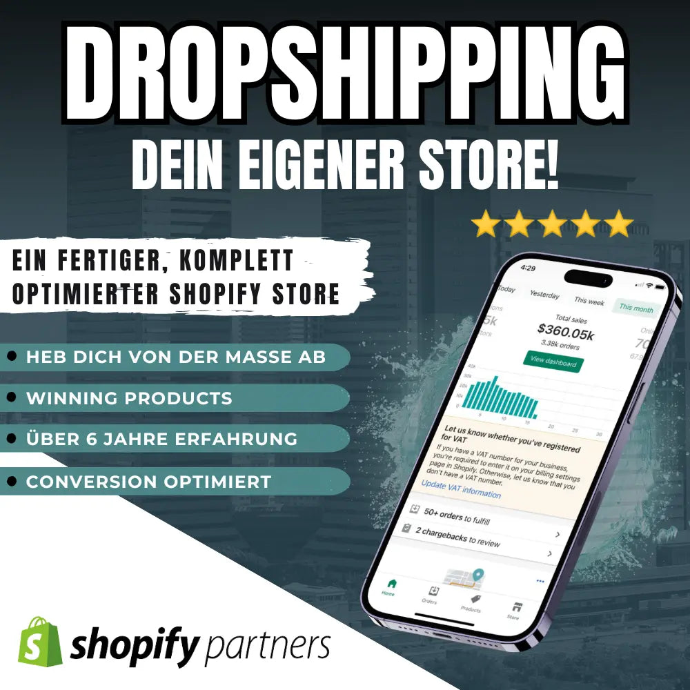 Dein optimierter Dropshipping Store | Komplettpaket v7Media