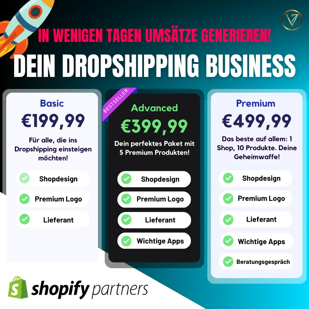 Dein optimierter Dropshipping Store | Komplettpaket v7Media